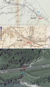 foto: - geo-spatial.org (situație din 1910) - geo-spatial.org (situație din 1944) - Google Earth (situația actuală)